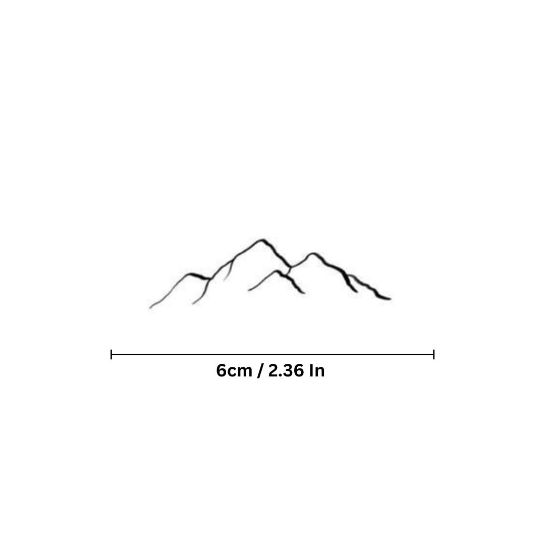 Minimalist Mountain Line Tattoo