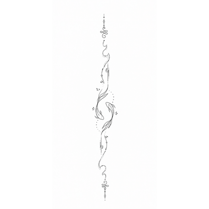 koi fische - Rückentattoo - Fineline !VORVERKAUF VERSAND BEGINNT AB 24.06.2026!