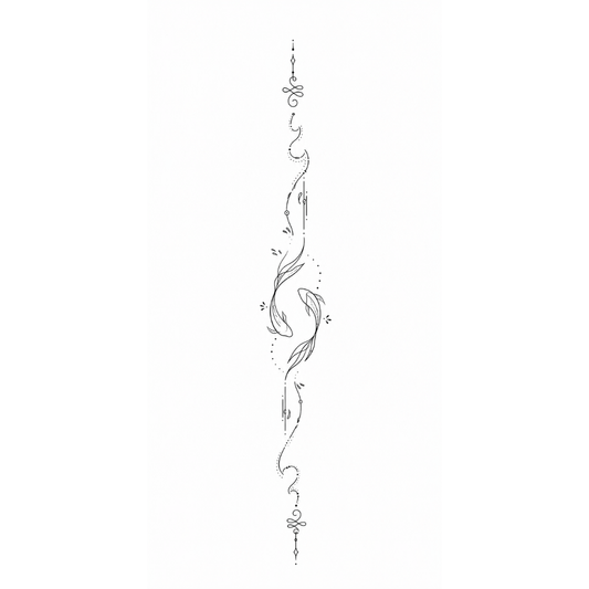 koi fische - Rückentattoo - Fineline !VORVERKAUF VERSAND BEGINNT AB 24.06.2026!