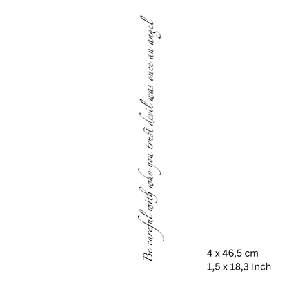 Be Careful - Rücken Tattoo Damen