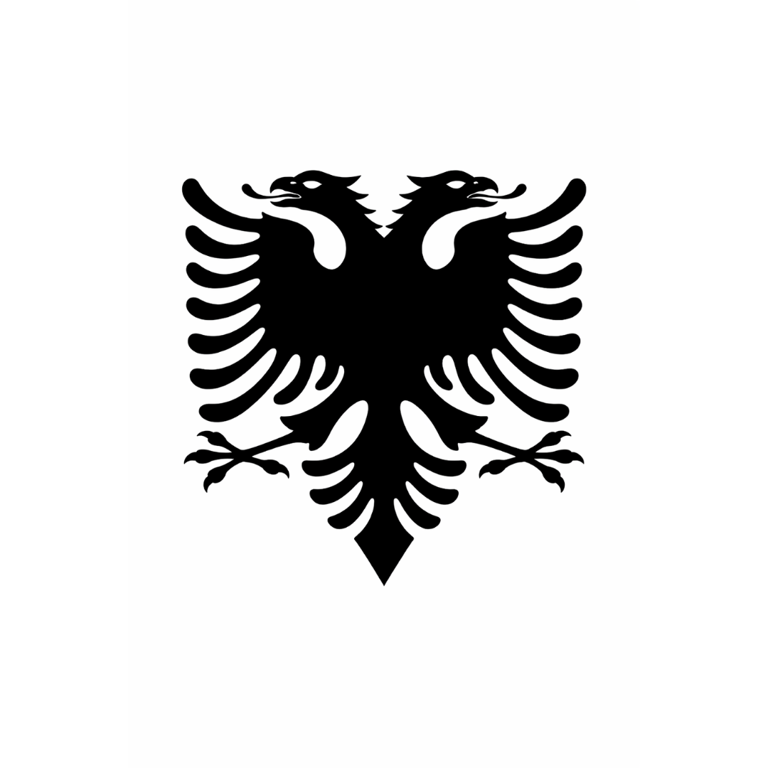 Albanischer Adler ausgefüllt