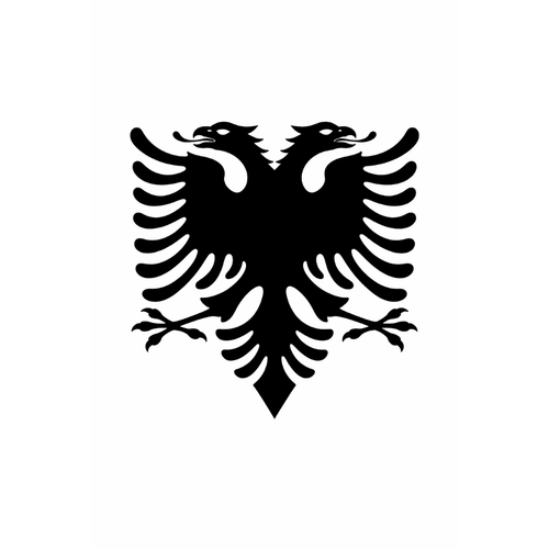 Albanischer Adler ausgefüllt