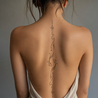 koi fische - Rückentattoo - Fineline !VORVERKAUF VERSAND BEGINNT AB 24.06.2026!